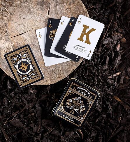 أجهزة السادة - مجموعة أوراق لعب Campfire Survival، مقاومة للماء، رائعة للتخييم وصيد الأسماك والأنشطة الخارجية الأخرى، مريحة in Kuwait