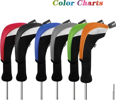Andux 5pcs/Set Golf 460cc Driver Wood Head Covers with Long Neck and Interchangeable No. Tags in Saudi Arabia