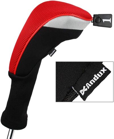 Andux 5pcs/Set Golf 460cc Driver Wood Head Covers with Long Neck and Interchangeable No. Tags in Saudi Arabia