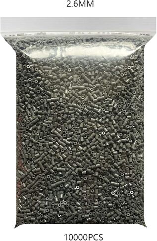 2 حقيبة/20000 قطعة 2.6 مللي متر خرز حديد صغير رمادي ورمادي فاتح تعليم الأطفال مشغولات يدوية ذاتية الصنع تصاميم ثلاثية الأبعاد خرز فيوز in Kuwait