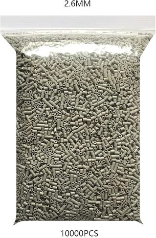 2 حقيبة/20000 قطعة 2.6 مللي متر خرز حديد صغير رمادي ورمادي فاتح تعليم الأطفال مشغولات يدوية ذاتية الصنع تصاميم ثلاثية الأبعاد خرز فيوز in Kuwait