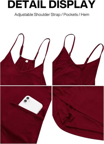 VIISHOW فستان تنس نسائي للتمرين مع شورت قصير رومبير فستان رياضي صغير للنساء مع بوكيكت in Kuwait