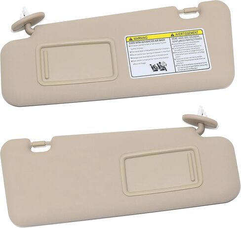 SENSHINE Right Passenger Side Sun Visor for Toyota Highlander 2008-2013 w/Vanity Light Replacement Assembly 74310-48530-B0 Gray in Saudi Arabia