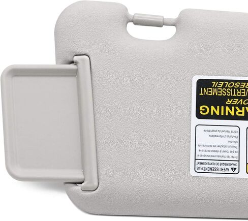 SENSHINE Right Passenger Side Sun Visor for Toyota Highlander 2008-2013 w/Vanity Light Replacement Assembly 74310-48530-B0 Gray in Saudi Arabia
