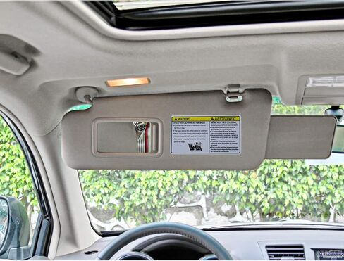 SENSHINE Right Passenger Side Sun Visor for Toyota Highlander 2008-2013 w/Vanity Light Replacement Assembly 74310-48530-B0 Gray in Saudi Arabia