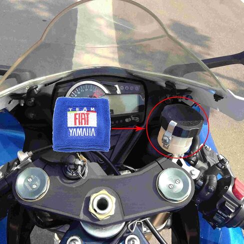 يناسب Y-a-m-a-h-a YZF R1 R1S YZF-R1 R6 R6S YZF-R6 1999-2022 ملحقات الدراجات النارية غطاء خزان سائل الفرامل جورب، أزرق in Saudi Arabia