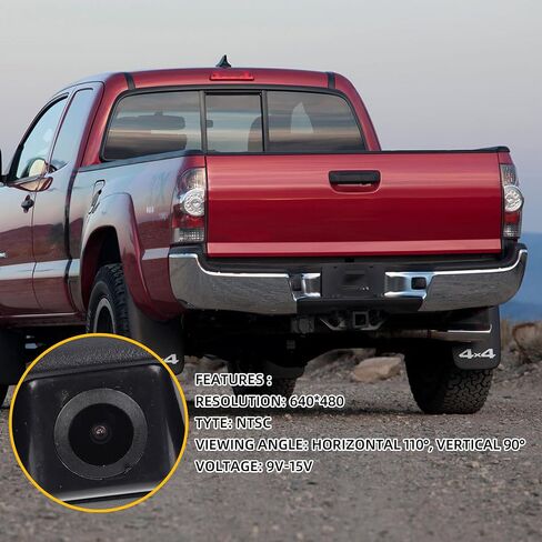 كاميرا احتياطية للرؤية الخلفية بمقبض الباب الخلفي من Dasbecan متوافقة مع Toyota Tacoma 2005-2015، أسود لما بعد البيع بمقبض مزلاج للكاميرا بمقبض RCA موصل 6909004020 in Saudi Arabia