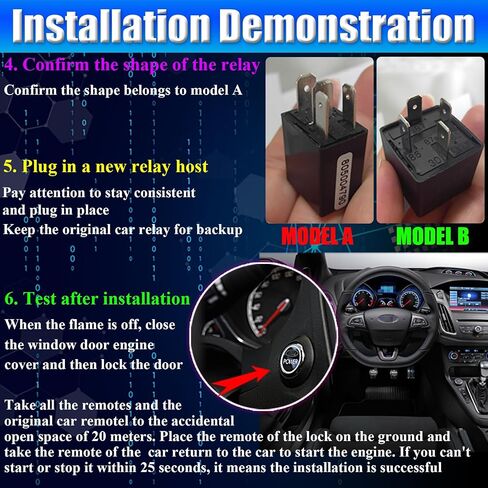 Relay-Shaped Automobile Hidden Lock, Relay Style Anti-Theft Device, 12V Vehicle Immobilizer System, Car Intelligent Oil Circuit Controllers, Replaceable Non-Destructive Installation, Model B in Kuwait