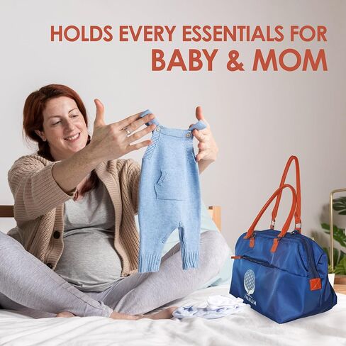 Mommy Hospital Duffel Bag, Large Capacity with Two Organizing Pouches, For Labor, Travel and Postpartum Care, Waterproof Overnight Mommy and Baby Bag in Saudi Arabia