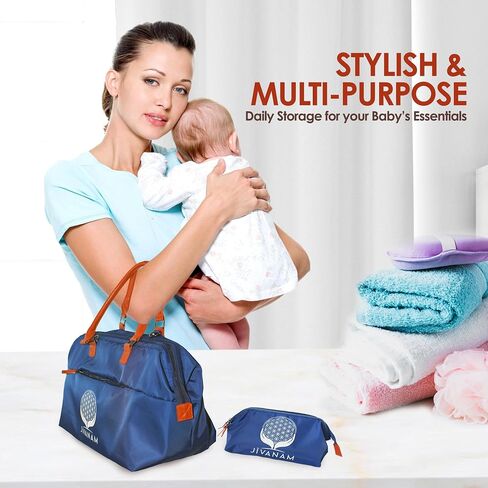 Mommy Hospital Duffel Bag, Large Capacity with Two Organizing Pouches, For Labor, Travel and Postpartum Care, Waterproof Overnight Mommy and Baby Bag in Saudi Arabia