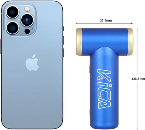 KiCA Jetfan 2 Electric Air Blower,Air Duster for Computer,Keyboard,House Cleaning,Car Dust,Hair Drying,Air Inflation,Camera Lens,Rechargeable,Speed Control,Upgrade Battery,Air Can Substitute Tool,Blue in Kuwait