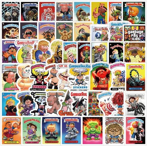 62 جهاز كمبيوتر شخصى سطل القمامة للأطفال الرسوم المتحركة الأمريكية لطيف مضحك للماء ملصقات الفينيل صائق لزجاجة مياه الكمبيوتر المحمول الهاتف لوح التزلج كليب للكتاب الأولاد الفتيات الأطفال البالغين in Kuwait