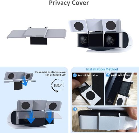 طقم ملحقات 12 في 1 متوافق مع جهاز PS5، حامل شحن وحدة التحكم، غطاء سيليكون لوحدة التحكم، غطاء حماية للخصوصية للكاميرا عالية الدقة مضاد للزقزقة، غطاء عصا تناظري لوحدة التحكم in Kuwait