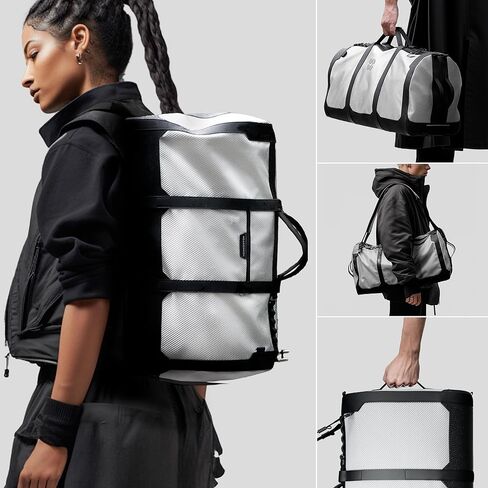 X-BAG - Travel Duffle Bag 45L - Space Edition (Black). Ultra-Resistant 840D Fabric. 85% Collapsible Frame. IPX4 Water Resistant. 55 oz of minimalist design. in Saudi Arabia