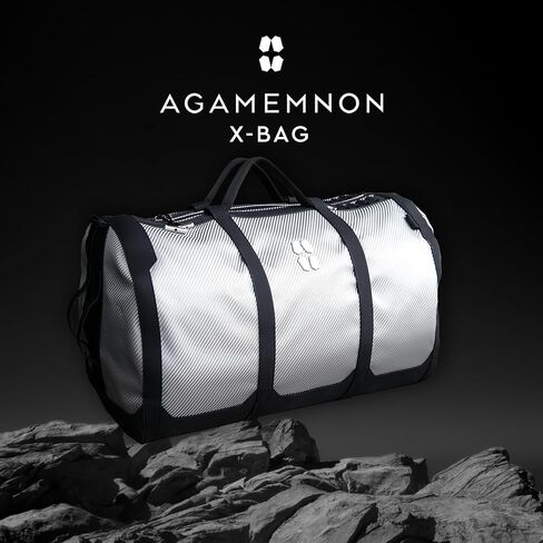 X-BAG - Travel Duffle Bag 45L - Space Edition (Black). Ultra-Resistant 840D Fabric. 85% Collapsible Frame. IPX4 Water Resistant. 55 oz of minimalist design. in Saudi Arabia