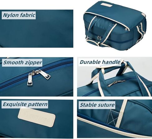 حقيبة دفل متدحرجة بعجلات، أمتعة محمولة، حقيبة سفر، حقائب ملابس للسفر (أزرق/كبير) in Kuwait