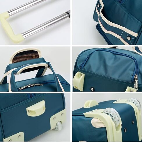 حقيبة دفل متدحرجة بعجلات، أمتعة محمولة، حقيبة سفر، حقائب ملابس للسفر (أزرق/كبير) in Kuwait