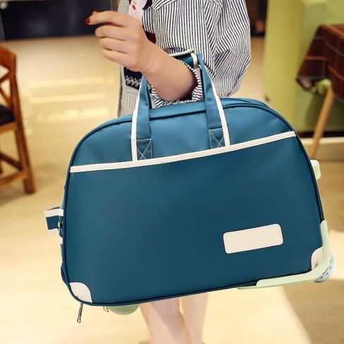 حقيبة دفل متدحرجة بعجلات، أمتعة محمولة، حقيبة سفر، حقائب ملابس للسفر (أزرق/كبير) in Kuwait