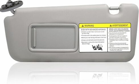Gray Left Driver Side Sun Visor for Toyota 2004-2005 RAV4, OE 74320-42420-B0 in Saudi Arabia
