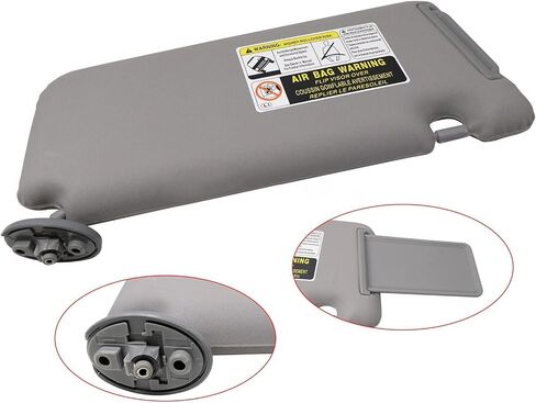 Gray Left Driver Side Sun Visor for Toyota 2004-2005 RAV4, OE 74320-42420-B0 in Saudi Arabia