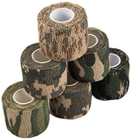 CLISPEED 3 Rolls Camouflage Tape: Self Adhesive Camo Tapes Waist Band Camo Ribbon Tape Stretch Bandage Protective Camouflage Cloth for Outdoor Camping in Saudi Arabia