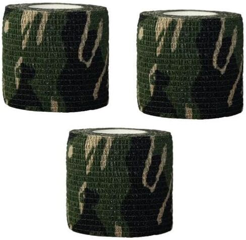CLISPEED 3 Rolls Camouflage Tape: Self Adhesive Camo Tapes Waist Band Camo Ribbon Tape Stretch Bandage Protective Camouflage Cloth for Outdoor Camping in Saudi Arabia