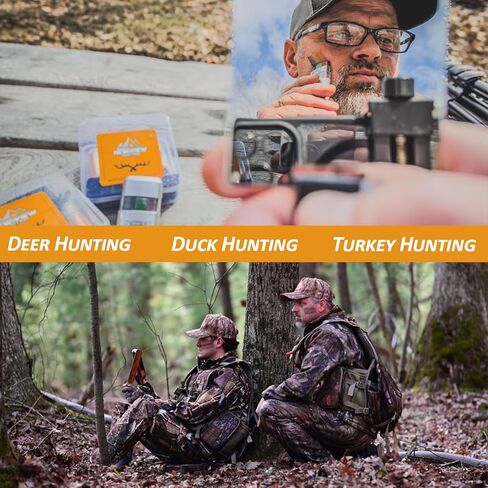Camo Face Paint Set, Water & Sweat Resistant Safe Hunting Face Paint, Camouflage Hunting Accessories and Gear for Duck, Deer, Turkey Hunting About 200 Times in Saudi Arabia