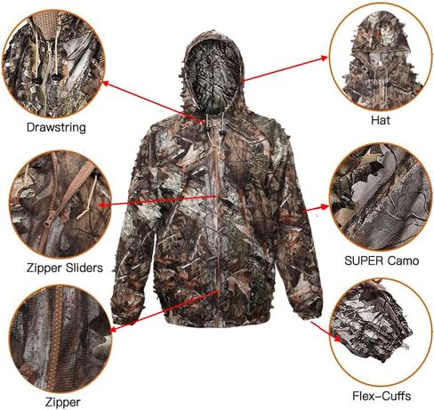 3D بيونيك مابل ليف الصيد موقع قراء البدلة التمويه قناص الملابس in Kuwait