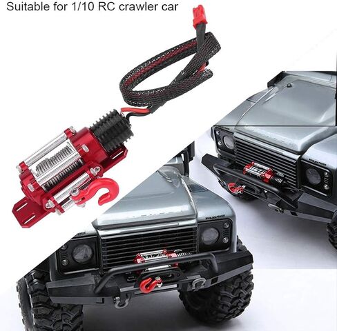 ونش RC، ونش كهربائي بمقياس 1/10 RC طراز السيارة الزاحفة ونش معدني مع جهاز تحكم عن بعد متوافق مع Traxxas/HSP/Redcat in Kuwait