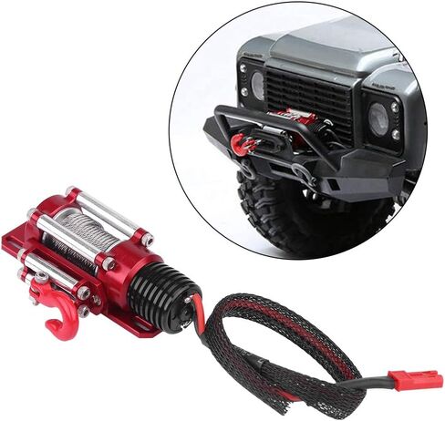 ونش RC، ونش كهربائي بمقياس 1/10 RC طراز السيارة الزاحفة ونش معدني مع جهاز تحكم عن بعد متوافق مع Traxxas/HSP/Redcat in Kuwait