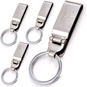 Stainless Steel Keyring Security Belt Clip Key Chain,used in sports Pants, Pockets,Durable Multi-ring Key Holder in Kuwait