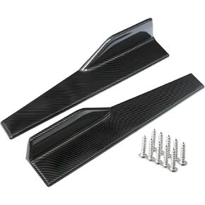 2pcs التنانير الجانبية العالمية ، الخلفية الصدفة الجانبية الشفاهية تنورة حامي ناشر المفسدين تجسس الألياف الكربون الجانبية الجانبية الزخرفة الخارجية مجموعة anti-scratch (أسود) in Kuwait