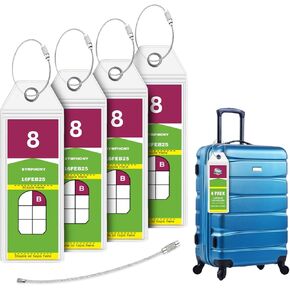4 Pack Cruise Luggage Tag Holders fits Royal Caribbean 2025-2026: Waterproof PVC with Steel Fasteners, Essential Cruise Ship Luggage Tags for RCCL, Perfect Cruise Travel Accessory, Cruise Must Have in Saudi Arabia