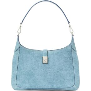 Kate Spade New York Deco Denim Suede Hobo ، Blue Multi in Kuwait
