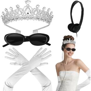 Semato Princess Costume Accessories for Women Crown Long Gloves and Sunglasses Set in Saudi Arabia