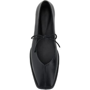 Lace up Ballet Flats Women Square Toe Mary Jane Flats Bow Slip On Leather Comfortable Ballerina Shoes in Kuwait