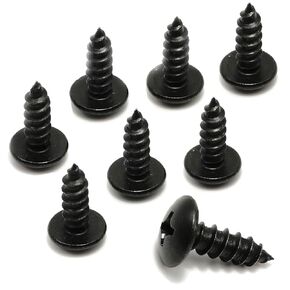 License Plate Screws for Subaru, Black License Plate Screws Grade 18-8 (304) Stainless Steel Self Tapping Mounting Bolts Compatible with Subaru/SUVs/Trucks/Domestic Cars & More - 8 PCS in Kuwait