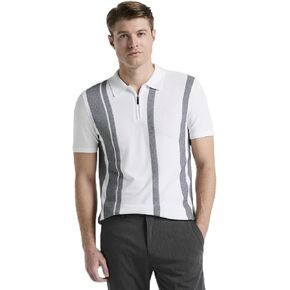 Perry Ellis Men's Short Sleeve Tech Stretch Zip Polo in Saudi Arabia