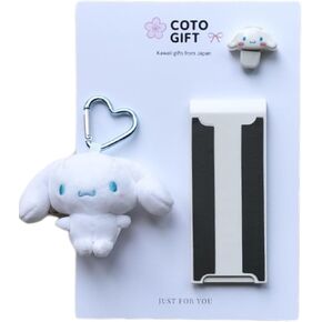 Cute Japan-Inspired Gift Set Plush Keychain, Cable Cover & Compact Phone Stand Original in Saudi Arabia
