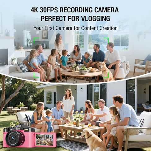 كاميرات رقمية للتصوير الفوتوغرافي، وكاميرا فيديو لمدونات الفيديو، وكاميرا مدونات فيديو لليوتيوب، وكاميرا صغيرة مزودة ببطاقة TF سعة 32 جيجابايت. عدسة واسعة الزاوية وماكرو (يمكن تحريف 13 ميجابكسل إلى 48 ميجابكسل) in Kuwait