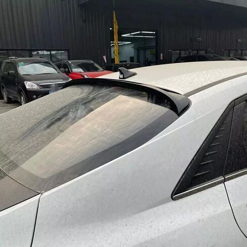 WINDOW WINDOW ROOD SPOPED SPOPTOR WIND متوافق مع Hyundai ELANTRA SE/SEL/LIMITER/N LINE SEDAN 2021-2024 ملحقات خارجي أسود Gloss in Saudi Arabia