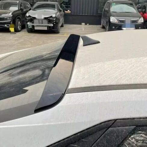 WINDOW WINDOW ROOD SPOPED SPOPTOR WIND متوافق مع Hyundai ELANTRA SE/SEL/LIMITER/N LINE SEDAN 2021-2024 ملحقات خارجي أسود Gloss in Saudi Arabia