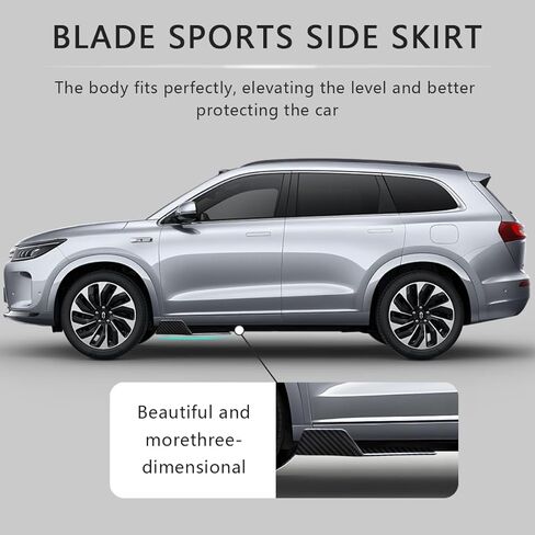 2pcs التنانير الجانبية العالمية ، الخلفية الصدفة الجانبية الشفاهية تنورة حامي ناشر المفسدين تجسس الألياف الكربون الجانبية الجانبية الزخرفة الخارجية مجموعة anti-scratch (أسود) in Kuwait