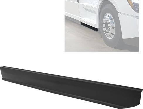 التنورة الأمامية شريط عرضي متوافق مع 2018+ Freightliner Cascadia 54 "LX5" H Long Fairing Plane Stripe Black Rubber EPDM الجانب الأيمن in Kuwait