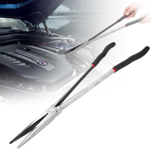 Straight Long Needle Nose Pliers, 16inch Long Reach Nose Pliers Long Reach Pliers Nipper Bent Nose Duckbill Pliers for Narrow Spaces and Limited Areas in Kuwait