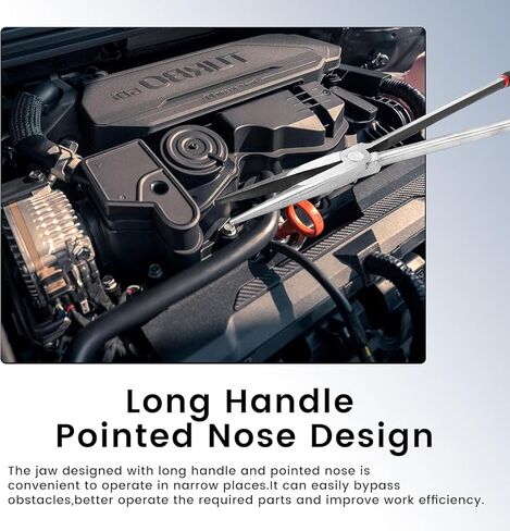 Straight Long Needle Nose Pliers, 16inch Long Reach Nose Pliers Long Reach Pliers Nipper Bent Nose Duckbill Pliers for Narrow Spaces and Limited Areas in Kuwait