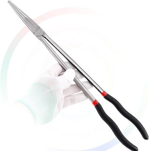 Straight Long Needle Nose Pliers, 16inch Long Reach Nose Pliers Long Reach Pliers Nipper Bent Nose Duckbill Pliers for Narrow Spaces and Limited Areas in Kuwait