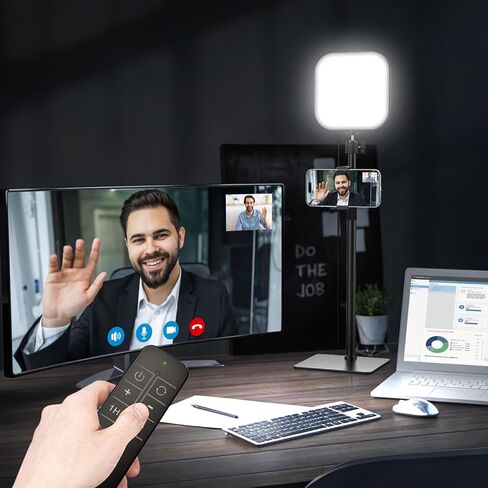 Video Conference Lighting, 180 LED Webcam Light with Phone Holder for Video Recording, Zoom Light for Laptop Computer, Video Light for for Online Meeting, Video Calls, Live Streaming, Broadcasting in Kuwait