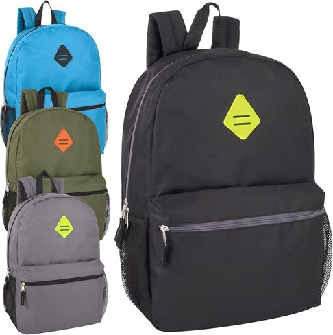 Trail Maker 24 Pack بالجملة بحقائب الظهر 19 بوصة بكميات كبيرة للأطفال ، والمدرسة ، للبالغين من أجل غير ربحية (Color Pack 1) in Kuwait
