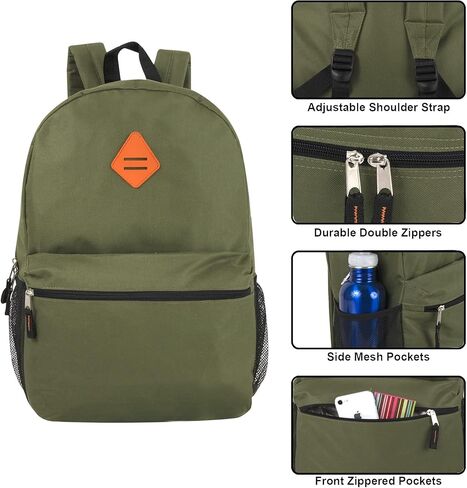 Trail Maker 24 Pack بالجملة بحقائب الظهر 19 بوصة بكميات كبيرة للأطفال ، والمدرسة ، للبالغين من أجل غير ربحية (Color Pack 1) in Kuwait